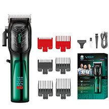VGR V-654 saç qırxan maşın – 200 dəqiqə işləmə müddəti, 10 uzunluq tənzimləməsi, paslanmayan polad bıçaq, USB ilə şarj, dəqiq və rahat saç kəsimi üçün universal trimmer