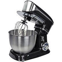 Hoffmans HM-8080 stasionar mikser – 6 litr tutumlu paslanmayan polad qablı, 1200 Vt güclü, 6 sürət rejimli, 3 ədəd dəyişdirilə bilən başlıqlı (xəmir yoğurma, çırpma və krem üçün), 220-240V gərginlikli