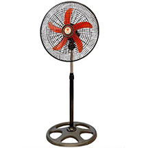Ventilyator Crown 1836R sərinkeş – 18 düym diametr, 5 qanadlı dizayn, 60–100 Vt güc, 3 sürət rejimi, plastik və metal korpus, tənzimlənən hündürlük, yellənən (osillyasiya) funksiyası və şəbəkə