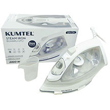 Kumtel HMU-06 Ağ ütü – 2400 Vt güc, 340 ml su çəni, keramika altlıq, şaquli buxarlanma, avtomatik sönmə, damcılama əleyhinə sistem və 1.9 m naqil uzunluğu ilə gündəlik istifadə üçün funksional buxarlı