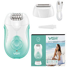 Epilyator VGR V-727 – 2 başlıq, 120 dəqiqə işləmə, suya davamlı korpus, simsiz istifadə, bədən və bikini üçün effektiv epilyasiya, asan təmizləmə