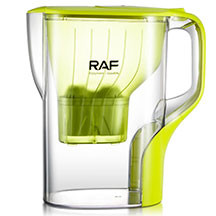 Filtr-səhəng RAF R.7502, 4.2 l, plastik, şəffaf/yaşıl – aktiv karbon və nano lif texnologiyalı filtrasiya, 0.2 L/dəq axın sürəti, 150L filtrasiya tutumu, sağlam və təmiz içməli su üçün müasir və prakt