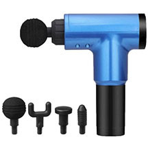 Bədən Üçün Masajor-Tapança Fascial Gun KH-320 – Dərin Əzələ Masajı, 6 Sürət, 4 Başlıq, Portativ Elektrik Masaj Aparatı