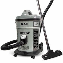 RAF R.6672 tozsoran – 3000W güc, 25 litr tutum, metal boru, quru təmizləmə, 4 metr kabel uzunluğu və konteyner tipli toz toplayıcı ilə güclü və çoxfunksiyalı toz toplayıcı