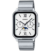 Casio MTP-M305D-7A2VDF kişi qol saatı – gümüşü polad korpus, ağ siferblat, çoxfunksiyalı göstəricilər və gündəlik istifadə üçün modern və etibarlı dizayn