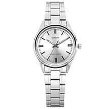 Casio LTP-V005D-7AUDF qadın qol saatı, gümüşü – ağ siferblat, paslanmayan polad korpus və qayış, analoq mexanizm və gündəlik saat