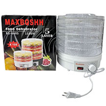 Meyvə və tərəvəz üçün qurudan MAXBQSHH BS-6605 – 5 qatlı, 1550 Vt güclü, temperatur tənzimləyicili, sürətli və bərabər qurudan elektrik qurutma aparatı