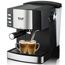 Qəhvə maşını RAF R.113 – 850W güclü, 1.6L su çənli, 15 bar təzyiqli, paslanmayan polad korpuslu, cappuccino və espresso üçün kofe aparatı