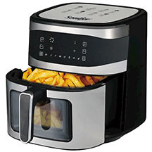 Sonifer SF-1037 hava fritözü – 6.5 litr tutum, 1600W güc, 80–200°C temperatur aralığı, 0–60 dəqiqə taymer, yapışmayan örtük, LED displey və sensorlu airfryer