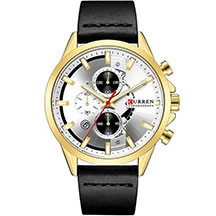 Curren C8325 Black/Gold qol saatı – qara və qızılı rənglərin harmoniyası, paslanmayan polad korpus, dəqiq quartz mexanizm və gündəlik istifadə üçün cəlbedici dizayn