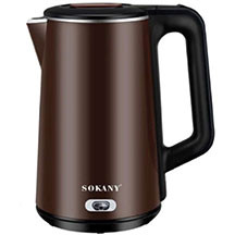 Sokany SK-09032B elektrik çaydan – 2.8 litr tutum, 2200W güc, qapalı spiral istilik elementi, metal və plastik korpus, sürətli və təhlükəsiz qaynatma üçün müasir dizayn