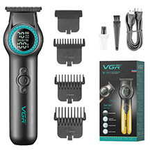 VGR V-990 saçqırxan – güclü mühərrik, keramika bıçaq, 200 dəqiqə işləmə, Type-C şarj, LED displey