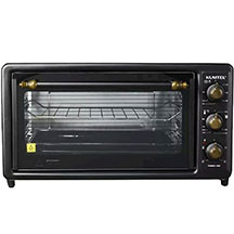 Mini soba Kumtel LX-3525 BLACK – 40 litr həcm, 1800 Vt güc, 6 bişirmə rejimi, 50–250°C temperatur aralığı, turbo fan, paslanmayan polad daxili, kompakt dizaynlı, funksional masaüstü elektrik soba