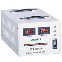 Andeli SVC-5kVA Stabilizator – 150V-260V Aralığında Sabit Gərginlik: 5000 VA Güc, Sakit İşləmə və Avadanlıqlarınız üçün Ağıllı Elektrik Qoruması