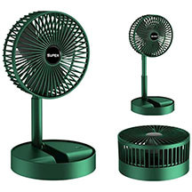 Mini ventilyator Super, yaşıl sərinkeş – portativ və kompakt dizayn, təkrar doldurulan batareya ilə 7-16 saat fasiləsiz işləmə, güclü hava axını, səssiz işləmə və şəxsi istifadə üçün ideal, enerji qən