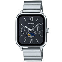 Casio MTP-M305D-1A2VDF kişi qol saatı – qara siferblat, gümüşü paslanmayan polad korpus, çoxfunksiyalı göstəricilər və gündəlik istifadə üçün klassik dizayn