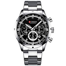 Curren 8355 Silver-Grey qol saatı – gümüşü və boz rənglərin harmoniyası, paslanmayan polad korpus, dəqiq quartz mexanizm və gündəlik istifadə üçün müasir dizayn