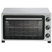 Elektrik soba Kumtel KF-5320 – 32 litr həcm, 1420 Vt güc, termostat və taymerli, 320°C maksimal temperatur, mexaniki idarəetmə, qril funksiyası, kompakt masaüstü dizayn və gümüşü/qara
