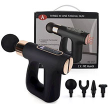 Bədən Masajoru Fascial Gun HB-007 – 6 Sürətli, 4 Başlıqlı Portativ Elektrik Masaj Aparatı, Dərin Əzələ və Ağrı Rahatlığı