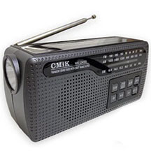 Radioqəbuledici Cmik MK-245 S – FM radio, AUX və USB interfeysi, yaddaş kartı dəstəyi, boz korpuslu, portativ və yüngül dizaynlı, gündəlik istifadə üçün praktik radio