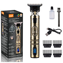 Trimmer RAF R.432 – 5W güclü, 7200 rpm sürətli, paslanmayan polad bıçaqlı, 4 uzunluq taxmalı, universal saç qırxan maşın