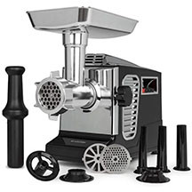 Ətçəkən maşın Ramossi A.R.M.A-777-80, 4400 Vt, qara – yüksək güclü, qara rəngli, sürətli və effektiv ət doğrama üçün nəzərdə tutulmuş, praktik və dayanıqlı elektrik ətçəkən