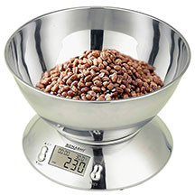 Mətbəx tərəzisi Sonashi SKS-003 – 5 kq-a qədər ölçmə imkanı, 1 q dəqiqlik, LCD ekran, 2.5 litr paslanmayan polad qab, temperatur göstəricisi və taymer funksiyalı, dəqiq terezi