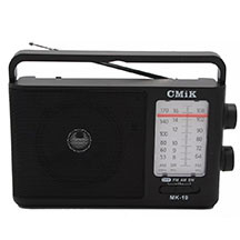 Radio Cmik MK-19 – FM radio, USB və yaddaş kartı dəstəyi, portativ və yüngül dizaynlı, şəbəkə və batareya ilə işləyən, gündəlik istifadə üçün praktik radioqəbuledici