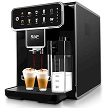 Ağıllı qəhvə maşını RAF R.118 – 850W güclü, 1.5L su çənli, paslanmayan polad korpuslu, sürətli və avtomatik espresso kofe aparatı