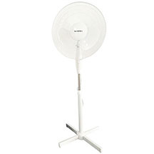 Kumtel KTF-216 sərinkeş – 16 düym diametr, 50 Vt güc, 3 sürət rejimi, 70° fırlanma, tənzimlənən hündürlük, mexaniki idarəetmə və ağ plastik korpus ilə effektiv və səssiz döşəmə ventilyatoru