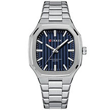Curren C8458 Silver/Blue qol saatı – gümüşü korpus, mavi siferblat, dəqiq quartz mexanizm və həm gündəlik, həm də xüsusi günlər üçün modern kişi saatı