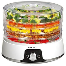 Meyvə və tərəvəz quruducu Sokany SK-10072 – 5 qatlı, 250 Vt güclü, temperatur tənzimləyicili, sürətli və bərabər qurudan elektrik qurutma aparatı