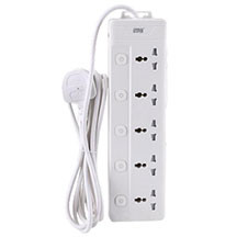 Winning Star CZ-155 ST-4035, 3 m, 5-rozetkalı – 2500W güc, 10A cərəyan, 3 metr uzunluqlu mis kabel, 5 çıxışlı, təhlükəsizlik qapacığı ilə təchiz olunmuş, məişət və ofis üçün universal elektrik uzadıcı