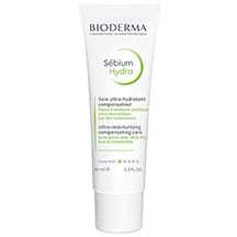 Bioderma Sebium Hydra Moisturising Cream 40 ml – akneyə meyilli, yağlı və qarışıq dəri üçün nəzərdə tutulmuş, dermatoloji müalicə və quruluq zamanı dərini intensiv nəmləndirən, komedogen olmayan və hi