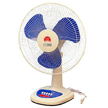 Ventilyator Changli Crown FT-40A ağ/göy sərinkeş – 40 sm diametr, 40 Vt güc, 3 sürət rejimi, tənzimlənən hündürlük, yellənən (osillyasiya) funksiyası, ağ və göy plastik korpuslu