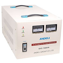 Gərginlik Tənzimləyicisi Andeli SVC-7.5kVA Stabilizator – 110-250V Aralığında Güclü Elektrik Sabitliyi: 7.5 kVA Güc, Sakit İşləmə və Avadanlıqlarınız üçün Ağıllı Qoruma