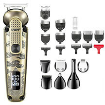 Trimmer VGR V-095 9 in 1 saçqırxan – 240 dəqiqə fasiləsiz işləmə, IPX7 suya davamlı, metal korpus, çoxsaylı bərabərləşdirici başlıqlar, sürətli USB Type-C şarj, dəqiq və rahat kəsim