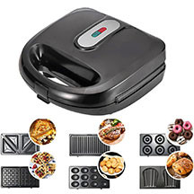 Sendviç cihazı Elif EL-617 6in1 – sendviç, toster, qoz şirniyyatı, donut və digər şirniyyatlar üçün çoxfunksiyalı, dəyişdirilə bilən plitəli cihaz