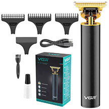 Trimmer VGR V-087 – 800 mAh litium batareya, 2 saata sürətli USB şarj, 120-150 dəqiqə işləmə, paslanmayan polad bıçaq, 3 bərabərləşdirici daraq, yuyula bilən başlıq