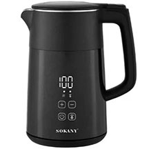 Sokany SK-09041 elektrik çaydan – 1.7 litr tutum, 2200W güc, paslanmayan polad və plastik korpus, qapalı spiral istilik elementi, avtomatik sönmə və gündəlik istifadə üçün müasir caydan