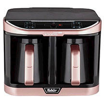 Fakir Kaave Dual Pro Rosie türk qəhvə aparatı – 2.3 litr çıxarıla bilən su çəni, 1470 Vt güc (ikiqat qızdırıcı), toxunma paneli, Luminasense texnologiyası, 8 fincana qədər bir dəfəyə bişirmə kofe dəml
