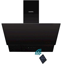 Kumtel DA6-865 Mətbəx Aspiratoru – 650 m³/saat, Qara Şüşə, 3 Güc Səviyyəsi, Uzaqdan Kumanda, LED İşıq, 60 sm