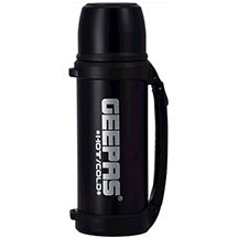 Termos Geepas GSVF4111N, paslanmayan polad, qara, 1000 ml – 1 litr tutumlu, istiliyi uzun müddət saxlayan, keyfiyyətli və şık dizaynlı termos
