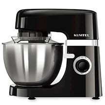 Mikser Kumtel HSM-01 – 700-1000 Vt güc, 4.3 litr metal qab, 8 sürət rejimi, impuls funksiyası, xəmir yoğurma, çırpma və qarışdırma üçün 3 başlıq, plastik korpus, qoruyucu qapaq və aşırı qızmadan müdaf
