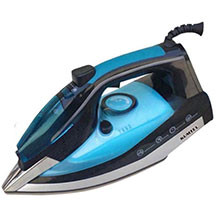 Kumtel HMU-02 ütü mavi – 2500 Vt güc, seramik altlıq, 340 ml su çəni, dikey buxar, damcılama əleyhinə sistem, sürətli kireç təmizləmə, özünü təmizləmə funksiyası və LED işıq