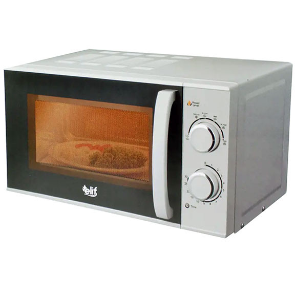 Mikrodalğalı soba Elif EL501, 20 litr, 700 Vt – 5 güc səviyyəli, mexaniki idarəetməli, avtomatik əritmə və isidilmə funksiyalı, praktik və enerji səmərəli mikrodalğalı soba