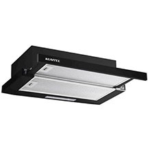 Kumtel DS6-905B S Black Aspirator – 320 m³/saat Emiş Gücü, 68 dB Səs Səviyyəsi, 60 sm Genişlik, İki Sürət, LED İşıqlandırma, Quraşdırılan, Qara Rəng