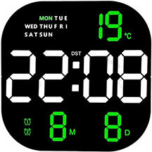 Rəqəmsal elektron kvadrat saat 6633 Electronic Clock Multifunctional – çoxfunksiyalı, LED displeyli, müasir dizaynlı, asan istifadə olunan elektron masa və ya divar saatı