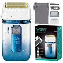 Üzqırxan VGR V-362 Elektrik ülgüc – 2 setkalı başlıq, 1400 mAh batareya, 120 dəqiqə işləmə, 2 saata Type-C şarj, IPX6 suya davamlı, pop-up trimmer, LED displey, 2 sürət rejimi, səyahət üçün ideal